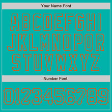 Laden Sie das Bild in den Galerie-Viewer, Custom Aqua Orange 3D Pattern Design Abstract Splatter Grunge Art Authentic Baseball Jersey