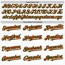 Load image into Gallery viewer, Custom White Green-Orange 3D Pattern Design Abstract Sharp Shape Authentic Baseball Jersey