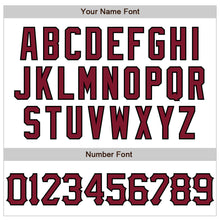 Загрузить изображение в средство просмотра галереи, Custom White Crimson-Black 3D Pattern Design Abstract Sharp Shape Authentic Baseball Jersey