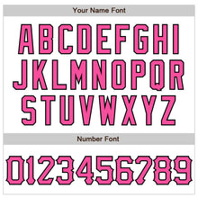 Load image into Gallery viewer, Custom White Pink-Black 3D Pattern Design Abstract Splash Authentic Baseball Jersey