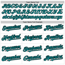 Load image into Gallery viewer, Custom White Teal-Black 3D Pattern Design Abstract Splash Authentic Baseball Jersey