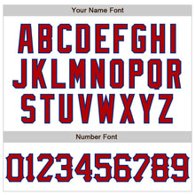 Load image into Gallery viewer, Custom White Red-Royal 3D Pattern Design Abstract Splash Authentic Baseball Jersey