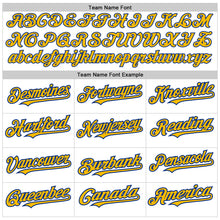 Load image into Gallery viewer, Custom White Gold-Royal 3D Pattern Design Abstract Splash Authentic Baseball Jersey