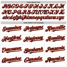 Load image into Gallery viewer, Custom White Navy-Orange 3D Pattern Design Abstract Splash Authentic Baseball Jersey
