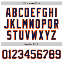 Load image into Gallery viewer, Custom White Navy-Orange 3D Pattern Design Abstract Splash Authentic Baseball Jersey