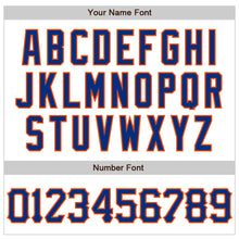 Load image into Gallery viewer, Custom White Royal-Orange 3D Pattern Design Abstract Splash Authentic Baseball Jersey