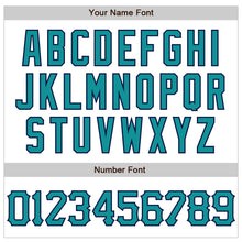 Load image into Gallery viewer, Custom White Teal-Navy 3D Pattern Design Abstract Splash Authentic Baseball Jersey