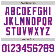 Load image into Gallery viewer, Custom White Purple-Pink 3D Pattern Design Abstract Splash Authentic Baseball Jersey