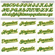 Load image into Gallery viewer, Custom White Kelly Green-Gold 3D Pattern Design Abstract Splash Authentic Baseball Jersey