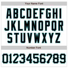 Load image into Gallery viewer, Custom White Black-Teal 3D Pattern Design Abstract Splash Authentic Baseball Jersey