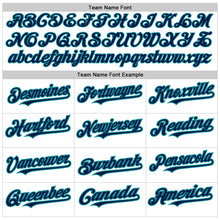 Load image into Gallery viewer, Custom White Navy-Teal 3D Pattern Design Abstract Splash Authentic Baseball Jersey