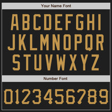 Charger l'image dans la galerie, Custom Graffiti Pattern Old Gold-Black 3D Scratch Authentic Baseball Jersey