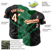 Charger l'image dans la galerie, Custom Graffiti Pattern Black Kelly Green-Orange 3D Scratch Authentic Baseball Jersey