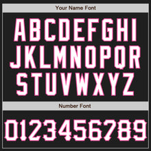 Charger l'image dans la galerie, Custom Graffiti Pattern Black Sky Blue-Pink 3D Scratch Authentic Baseball Jersey