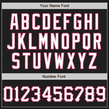 Charger l'image dans la galerie, Custom Graffiti Pattern Black Aqua-Neon Pink 3D Scratch Authentic Baseball Jersey