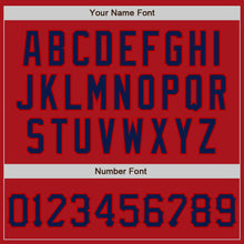 Charger l'image dans la galerie, Custom Graffiti Pattern Navy-Red 3D Scratch Authentic Baseball Jersey