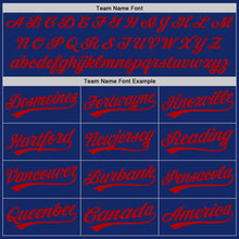 Charger l'image dans la galerie, Custom Graffiti Pattern Red-Royal 3D Scratch Authentic Baseball Jersey