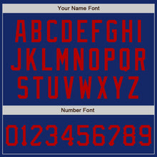 Charger l'image dans la galerie, Custom Graffiti Pattern Red-Royal 3D Scratch Authentic Baseball Jersey