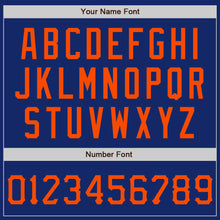 Charger l'image dans la galerie, Custom Graffiti Pattern Orange-Royal 3D Scratch Authentic Baseball Jersey