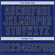 Charger l'image dans la galerie, Custom Graffiti Pattern Royal-Old Gold 3D Scratch Authentic Baseball Jersey