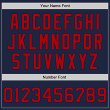 Charger l'image dans la galerie, Custom Graffiti Pattern Red-Navy 3D Scratch Authentic Baseball Jersey