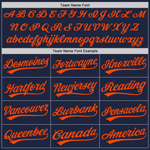 Charger l'image dans la galerie, Custom Graffiti Pattern Orange-Navy 3D Scratch Authentic Baseball Jersey