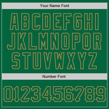 Charger l'image dans la galerie, Custom Graffiti Pattern Kelly Green-Old Gold 3D Scratch Authentic Baseball Jersey
