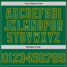 Charger l'image dans la galerie, Custom Graffiti Pattern Kelly Green-Gold 3D Scratch Authentic Baseball Jersey