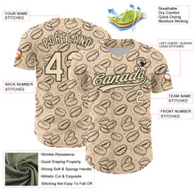 Charger l'image dans la galerie, Custom City Cream Black 3D Pattern Design International Coffee Day Authentic Baseball Jersey