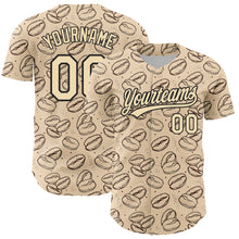 Charger l'image dans la galerie, Custom City Cream Black 3D Pattern Design International Coffee Day Authentic Baseball Jersey