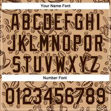 Laden Sie das Bild in den Galerie-Viewer, Custom Brown Old Gold 3D Pattern Design International Coffee Day Authentic Baseball Jersey