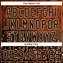 Load image into Gallery viewer, Custom Brown Cream 3D Pattern Design International Coffee Day Authentic Baseball Jersey