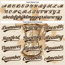 Загрузить изображение в средство просмотра галереи, Custom Cream Brown 3D Pattern Design Vintage Coffee Maker Authentic Baseball Jersey