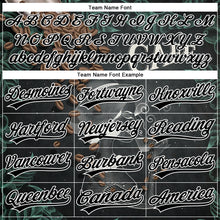 Load image into Gallery viewer, Custom Black White 3D Pattern Design International Coffee Day Authentic Baseball Jersey
