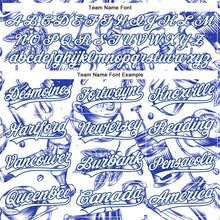 Load image into Gallery viewer, Custom White Royal 3D Pattern Design International Coffee Day Authentic Baseball Jersey