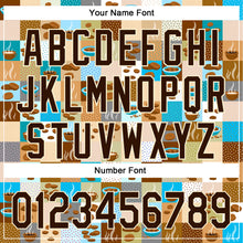 Load image into Gallery viewer, Custom Brown Cream 3D Pattern Design International Coffee Day Authentic Baseball Jersey