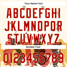 Load image into Gallery viewer, Custom White Red-Cream 3D Pattern Design International Jazz Day Authentic Baseball Jersey