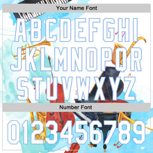 Загрузить изображение в средство просмотра галереи, Custom White Light Blue 3D Pattern Design Music Festival Authentic Baseball Jersey