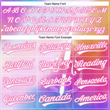 Load image into Gallery viewer, Custom Pink White-Purple 3D Pattern Design Music Festival Authentic Baseball Jersey