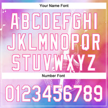 Load image into Gallery viewer, Custom Pink White-Purple 3D Pattern Design Music Festival Authentic Baseball Jersey