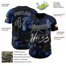 Load image into Gallery viewer, Custom Black Gray 3D Pattern Design International Jazz Day Authentic Baseball Jersey