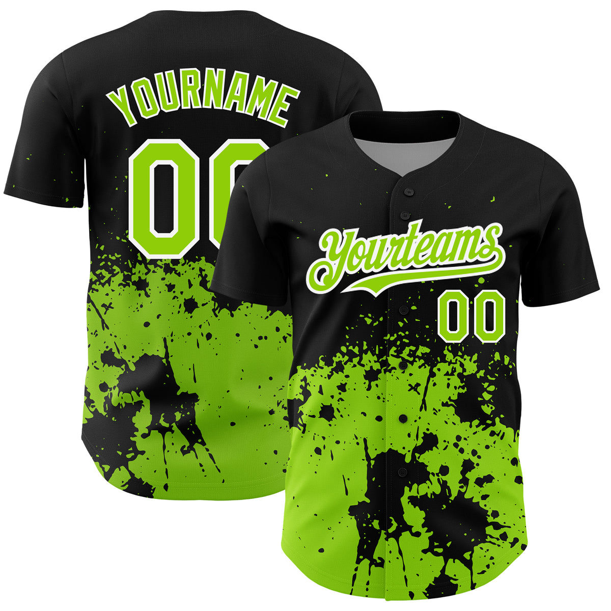 Custom Orange Neon Green-White Stripe Fashion Raglan Sleeves Authentic Baseball Jersey