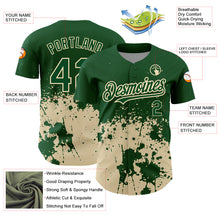 Charger l'image dans la galerie, Custom Green City Cream 3D Pattern Design Abstract Splash Grunge Art Authentic Baseball Jersey