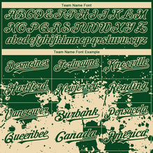 Charger l'image dans la galerie, Custom Green City Cream 3D Pattern Design Abstract Splash Grunge Art Authentic Baseball Jersey