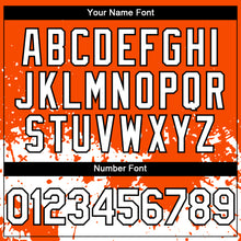 Charger l'image dans la galerie, Custom Orange White-Black 3D Pattern Design Abstract Splash Grunge Art Authentic Baseball Jersey