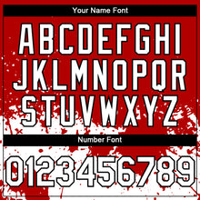 Загрузить изображение в средство просмотра галереи, Custom Red White-Black 3D Pattern Design Abstract Splash Grunge Art Authentic Baseball Jersey