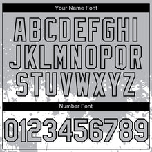 Charger l'image dans la galerie, Custom Gray Black-White 3D Pattern Design Abstract Splash Grunge Art Authentic Baseball Jersey