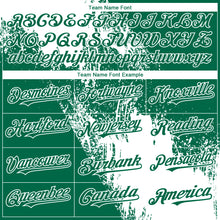 Load image into Gallery viewer, Custom Kelly Green White 3D Pattern Design Abstract Brush Stroke Authentic Baseball Jersey