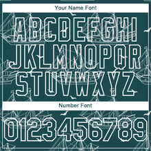 Загрузить изображение в средство просмотра галереи, Custom Midnight Green White 3D Pattern Design Ship Frigate With Seagulls Authentic Baseball Jersey