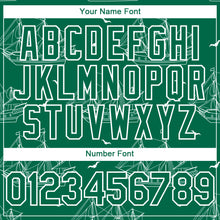 Load image into Gallery viewer, Custom Kelly Green White 3D Pattern Design Ship Frigate With Seagulls Authentic Baseball Jersey